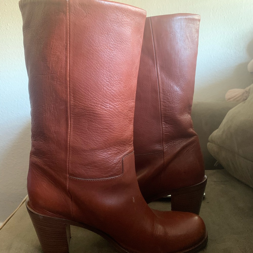 Real Italian leather boots! Mid calf length!